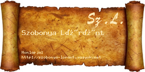 Szobonya Lóránt névjegykártya
